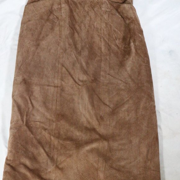VTG LORD & TAYLOR Silky Suede Leather Skirt Sz 10 Women - Picture 3 of 13